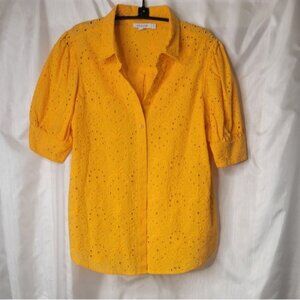 Chico's eyelet button down shirt
